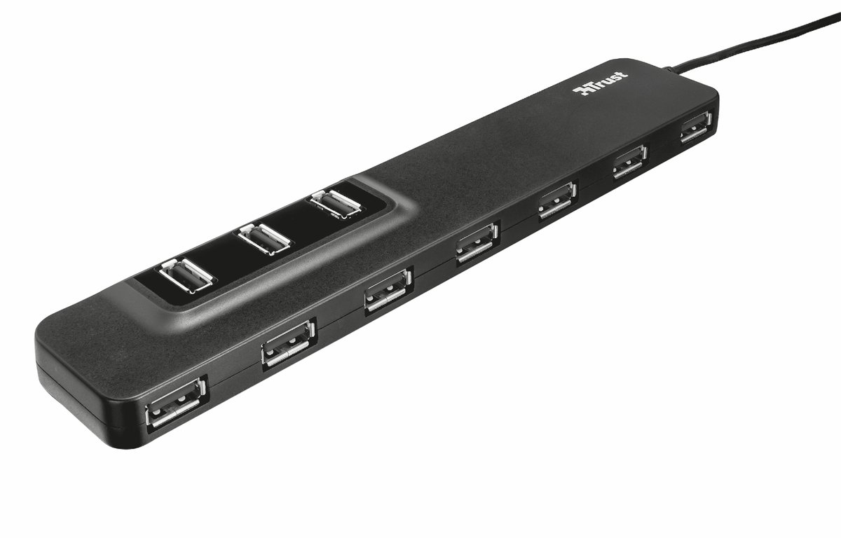 Trust Oila - 10 Poorts USB 2.0 Hub