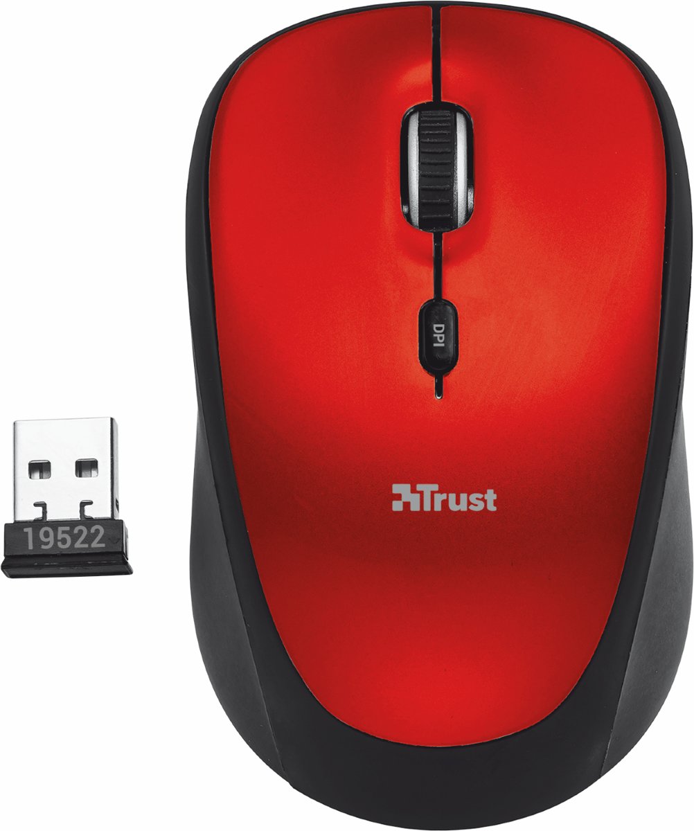 Trust Yvi - Draadloze Mini Muis - Rood