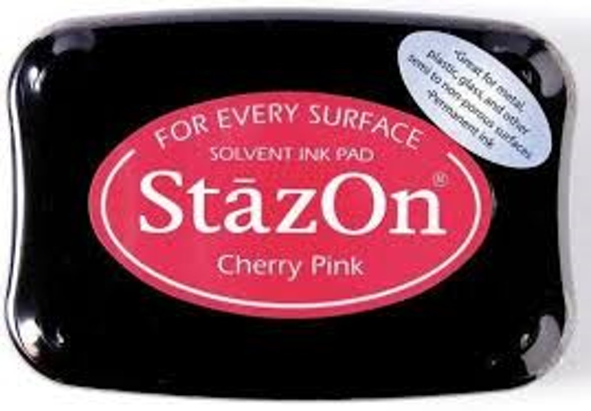 Stazon sneldrogend stempelkussen Cherry Pink