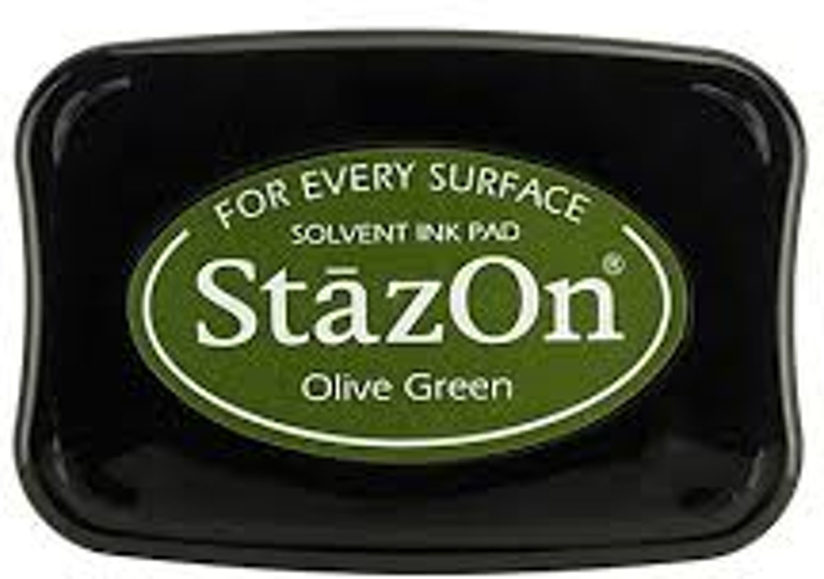 Stazon sneldrogend stempelkussen Olive Green