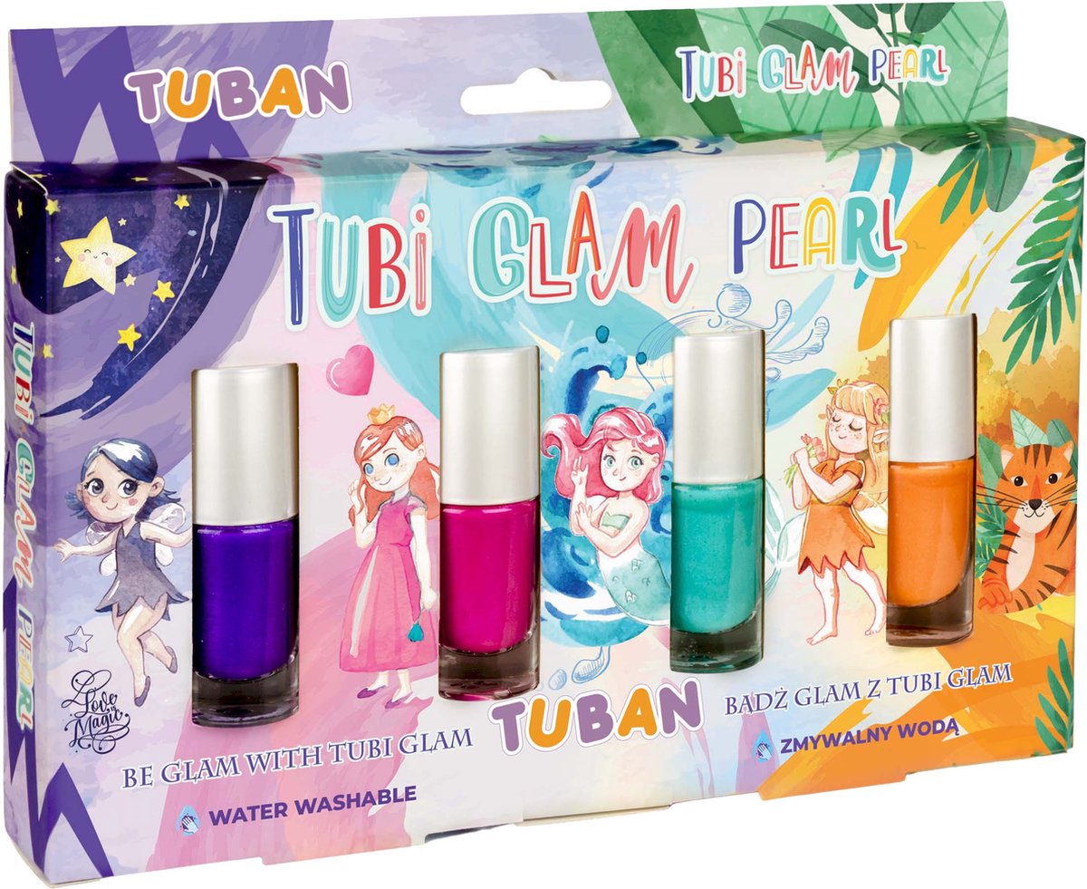     - Set – Nail Polish Tubi Glam – Pearl 4 PCS.