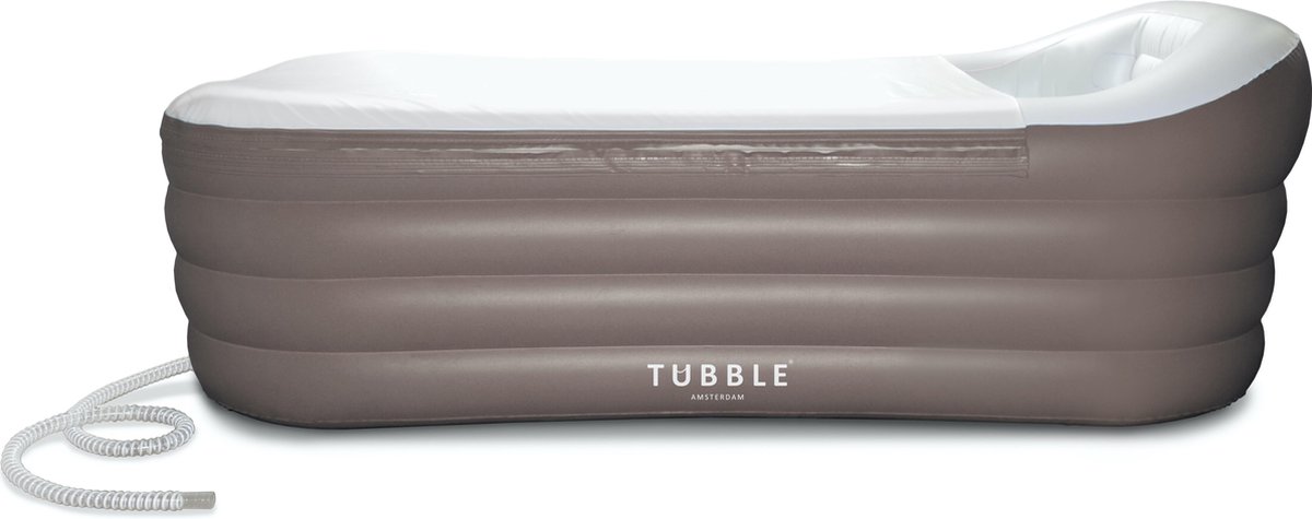 Tubble® Royale Luchtbad - Ambient Taupe - Opblaasbaar Ligbad – Zitbad - Badkuip Volwassenen – Bath Bucket – Ligbad – Opvouwbaar Bad – opblaasbad - Jacuzzi