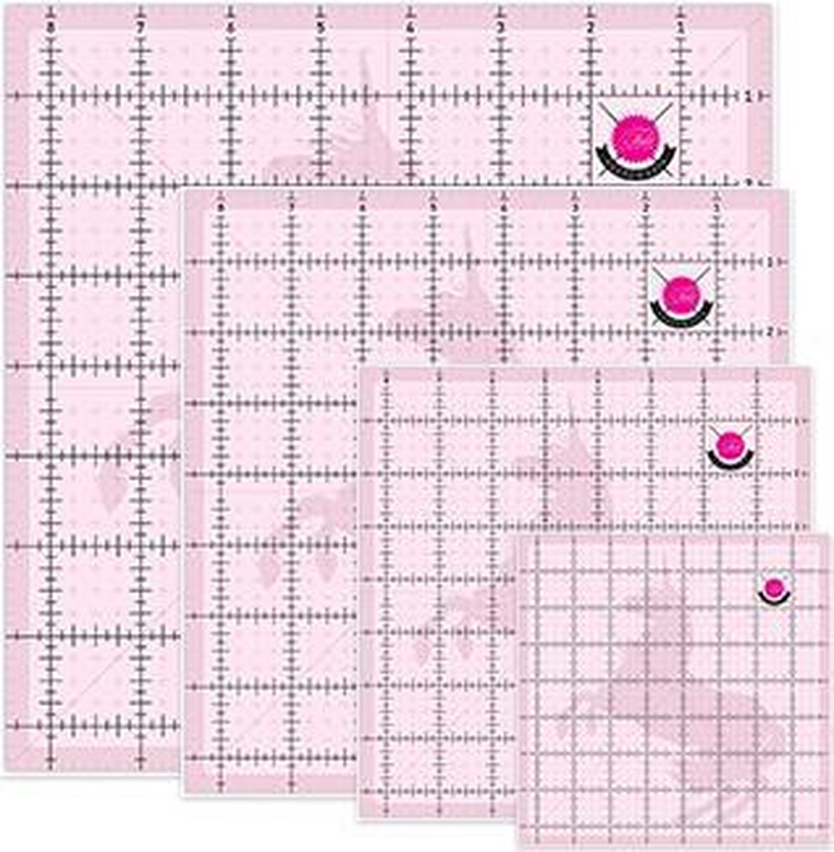 Tula Pink Hardware Non-Slip Unicorn Quilting Ruler Set