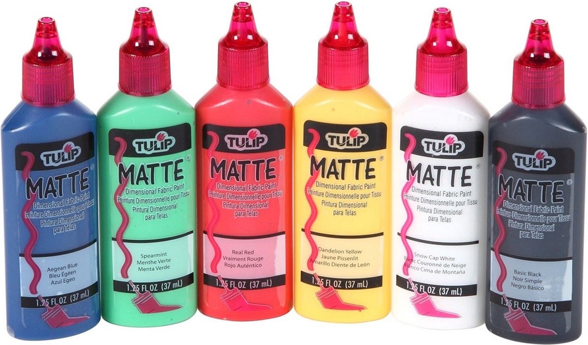 Tulip Dimensional fabric paint Matte 6stuks