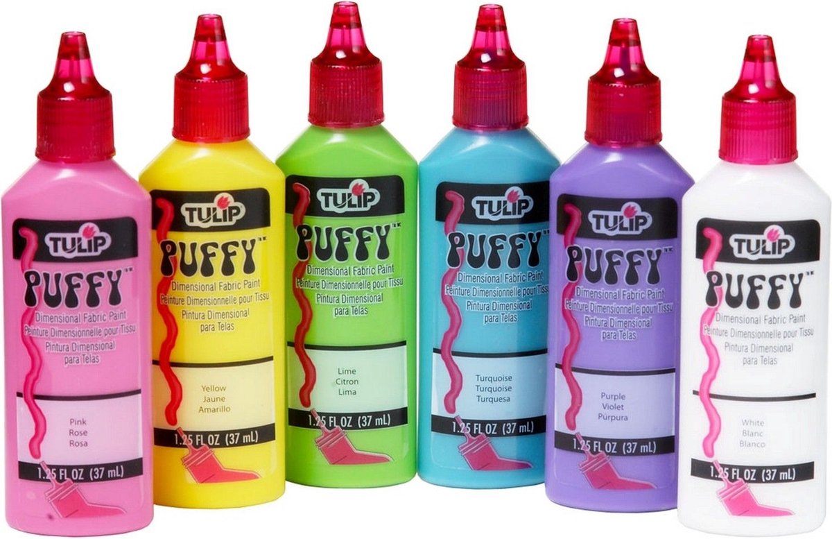 Tulip Dimensional fabric paint Puffy 6stuks