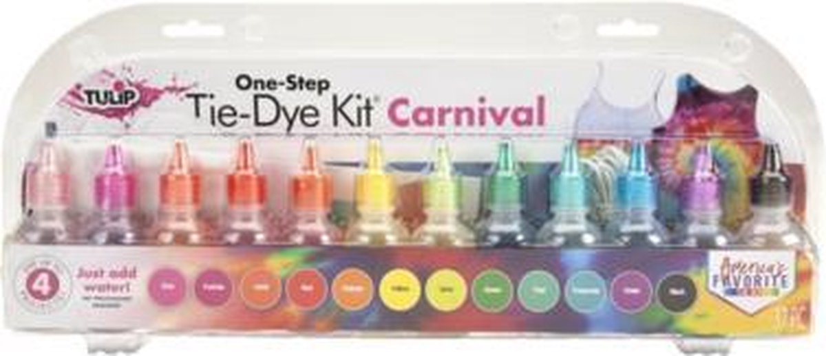 Tulip One Step Tie-Dye Kit Carnival 12 kleuren