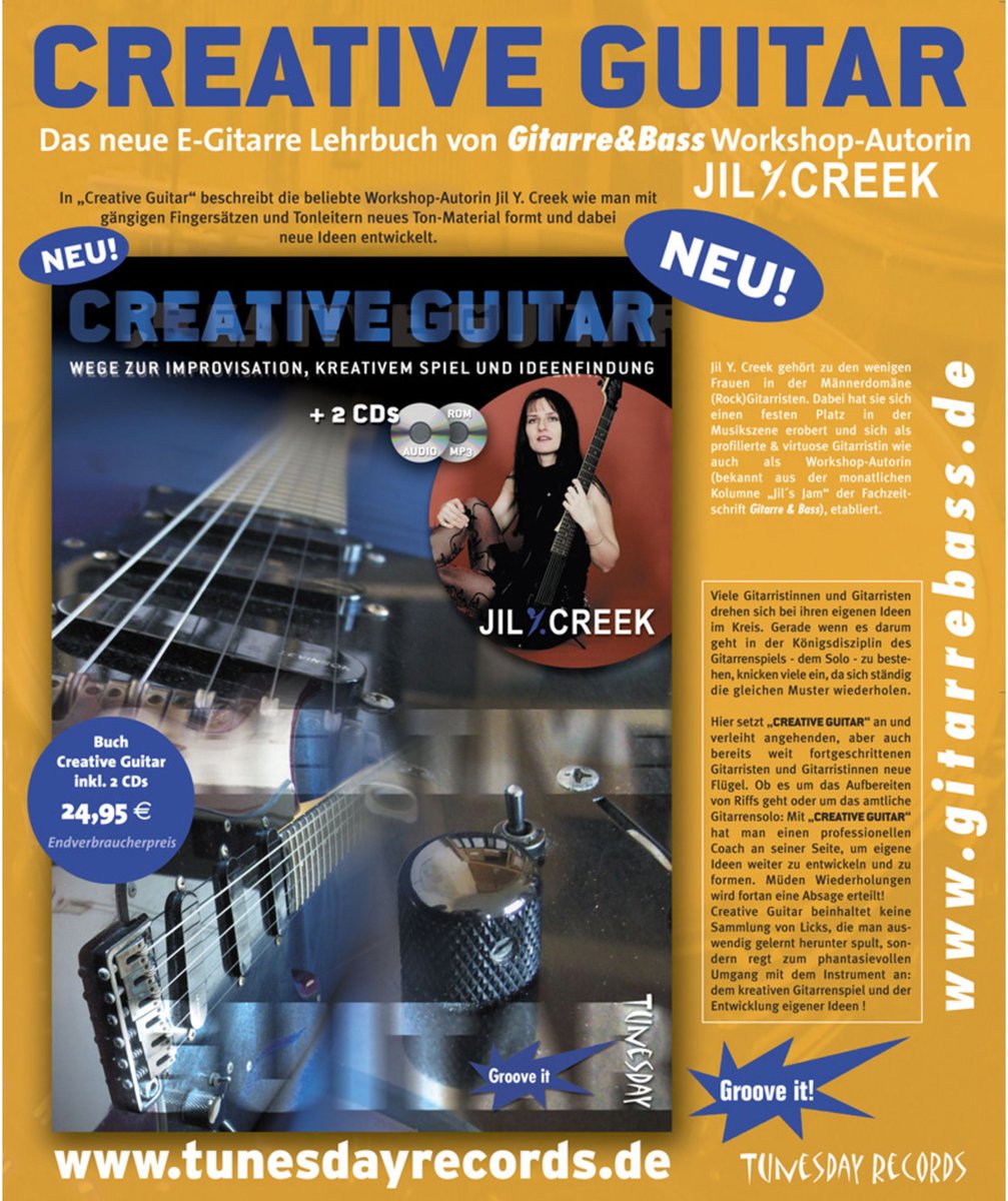 Tunesday Creative gitaar Jill Y. Creek, Buch en 2 CDs - Educatief