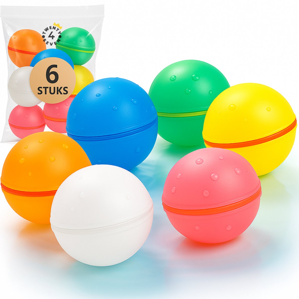  ® Herbruikbare Waterballonnen - 6 Stuks - Magnetisch & Zelfsluitend - Waterspeelgoed