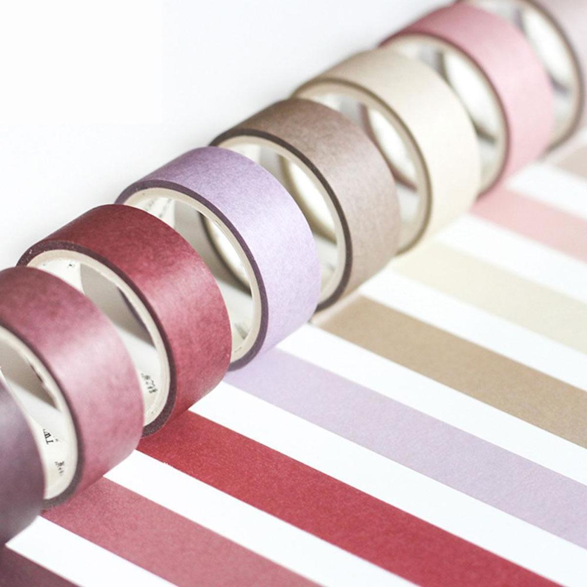 Washi Tape Dark Colors- Set met 12 rollen Masking Tape