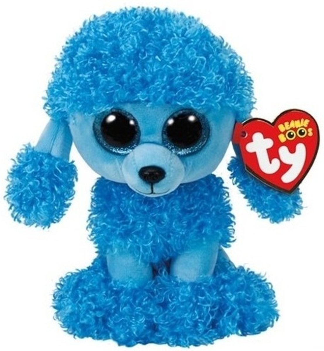 Pluche Ty Beanie blauwe poedel hond knuffel Mandy 15 cm speelgoed - Honden huisdieren knuffels - Speelgoed voor kinderen