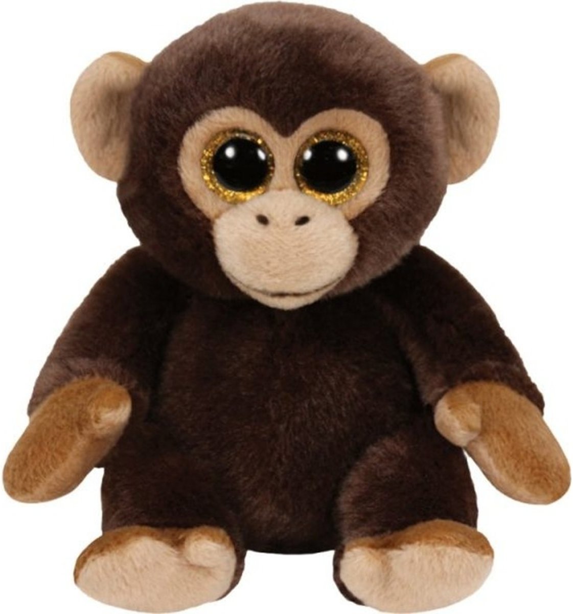 Pluche Ty Beanie bruine aap/apen knuffel Banana 33 cm speelgoed - Apen bosdieren knuffels - Speelgoed voor kinderen