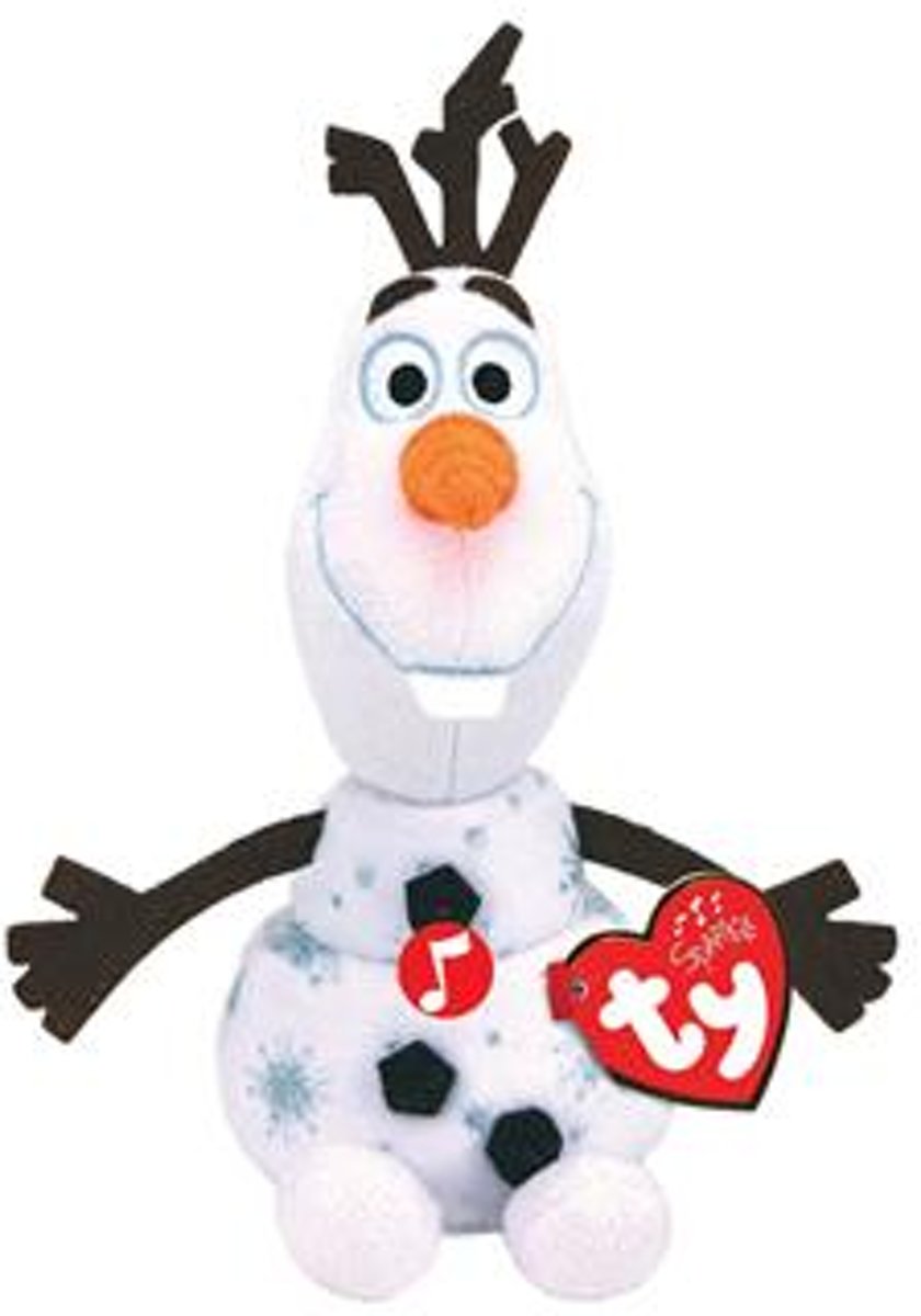 TY Disney Frozen 2 Olaf Knuffel met Geluid 15 cm