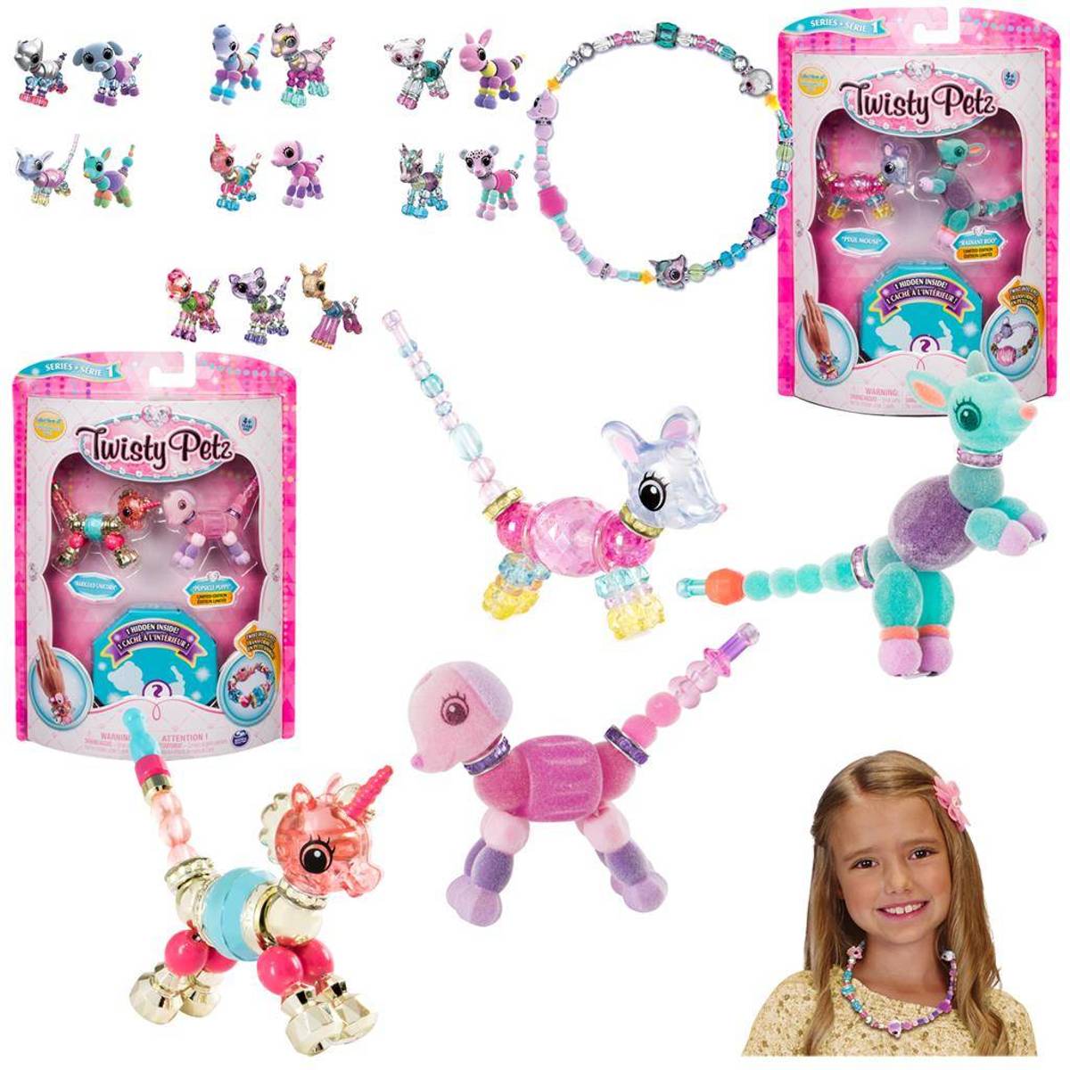 Twisty Petz 3 Pack Posie Poodle en Sunshiny Pony