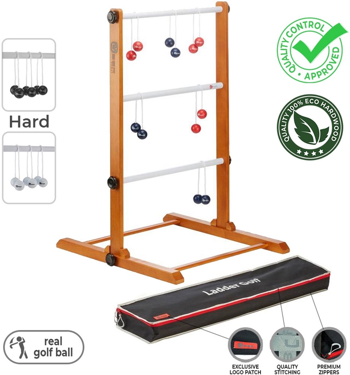 Laddergolf spel - Golf ballen - Rood Blauw - Luxe Compleet en Prof.