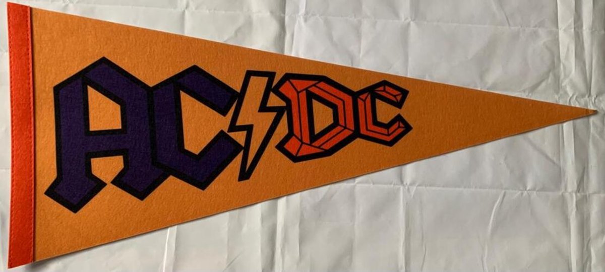 ACDC - band logo - Muziek - Vaantje - Amerikaans - Sportvaantje -   - Vlag - Pennant -  31*72 cm