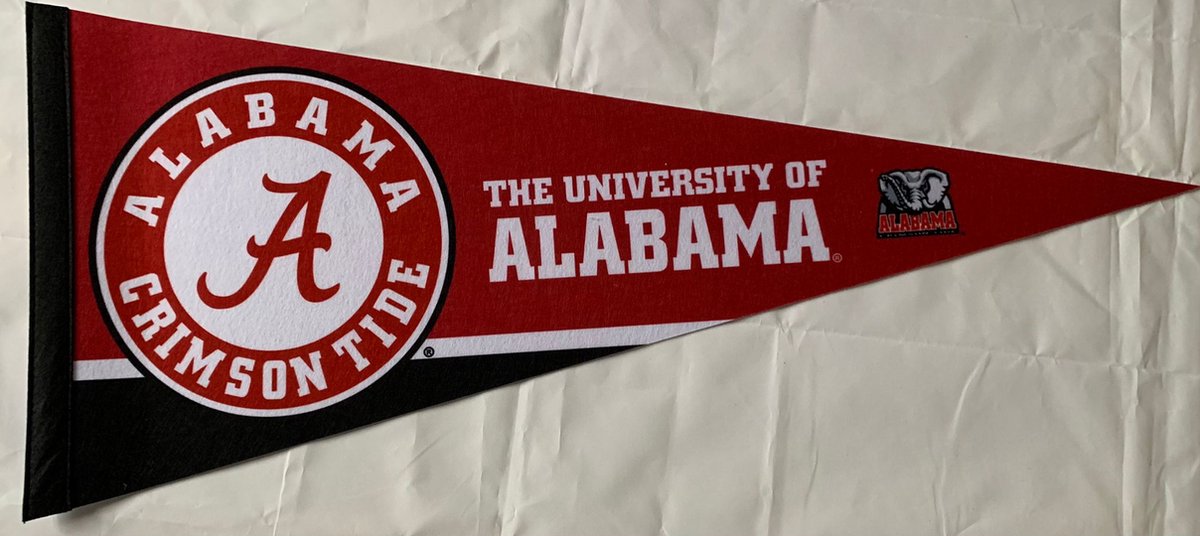 Alabama Crimson Tide - NCAA - Vaantje - American Football - Sportvaantje -   - Vlag - Pennant - Universiteit - Ivy League amerika - 31 x 72 cm