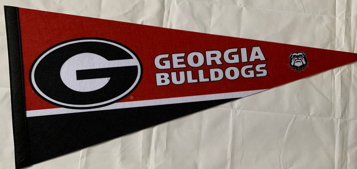 Georgia University - Georgia Bulldogs - NCAA - Vaantje - American Football - Sportvaantje -   - Vlag - Pennant - Universiteit - Ivy League amerika - 31 x 72 cm