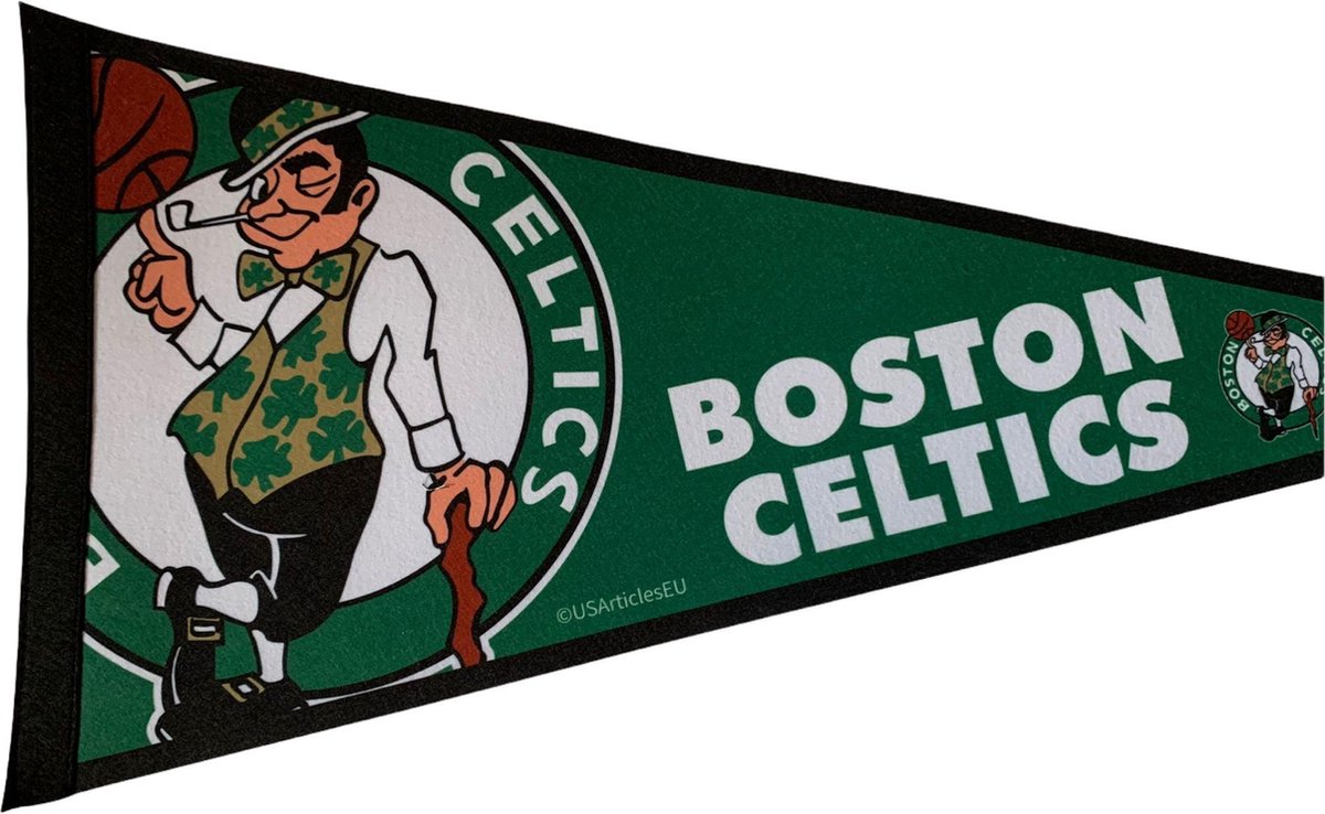   - Boston Celtics - NBA - Vaantje - Basketball - Sportvaantje - Pennant -   - Vlag - Groen/Wit - 31 x 72 cm