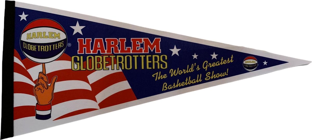   - Harlem Globetrotters - USA - NBA - Vaantje - Basketball - Sportvaantje - Pennant -   - Vlag - Wit/Blauw/Rood - 31 x 72 cm