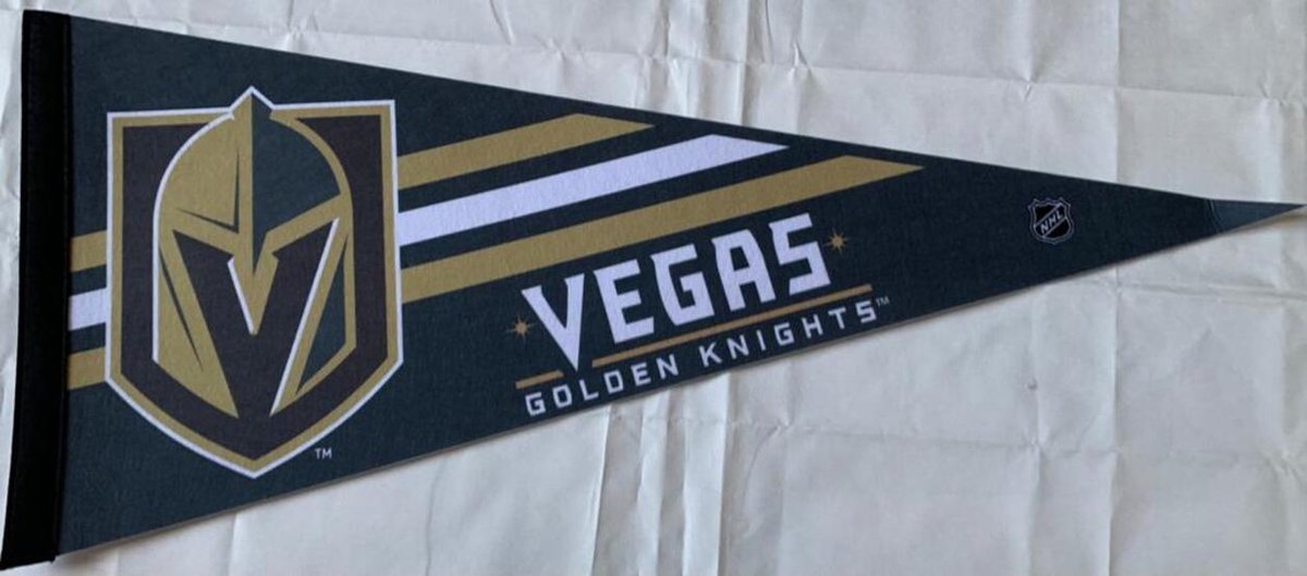   - Las Vegas Golden Knights - NHL - Vaantje - Ijshockey - Hockey - Ice Hockey - Sportvaantje - Pennant -   - Vlag - 31 x 72 cm