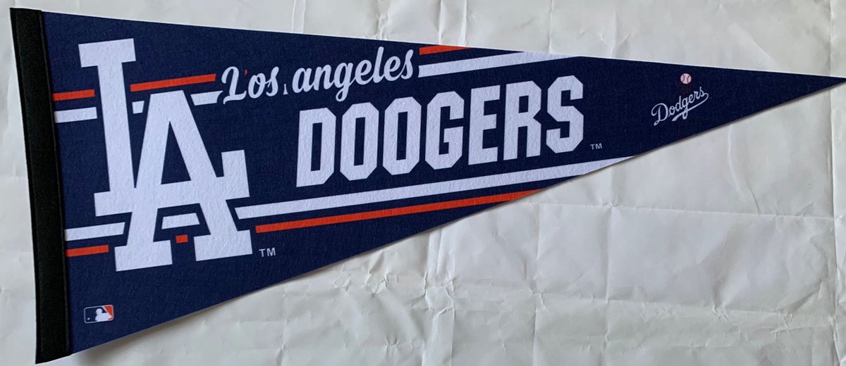   - Los Angeles Dodgers - LA - MLB - Vaantje - Baseball - Honkbal - Sportvaantje - Pennant -   - Vlag - 31 x 72 cm - new logo 2