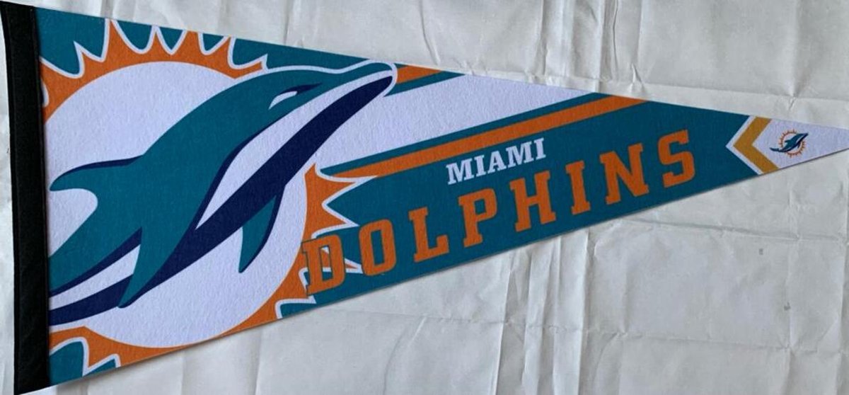   - Miami Dolphins - NFL - Vaantje - American Football - Sportvaantje - Pennant -   - Vlag - 31 x 72 cm