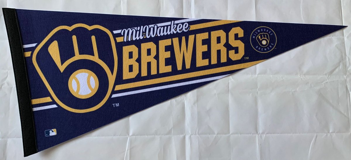   - Milwaukee Brewers - MLB - Vaantje - Baseball - Honkbal - Sportvaantje - Pennant -   - Vlag - 31 x 72 cm