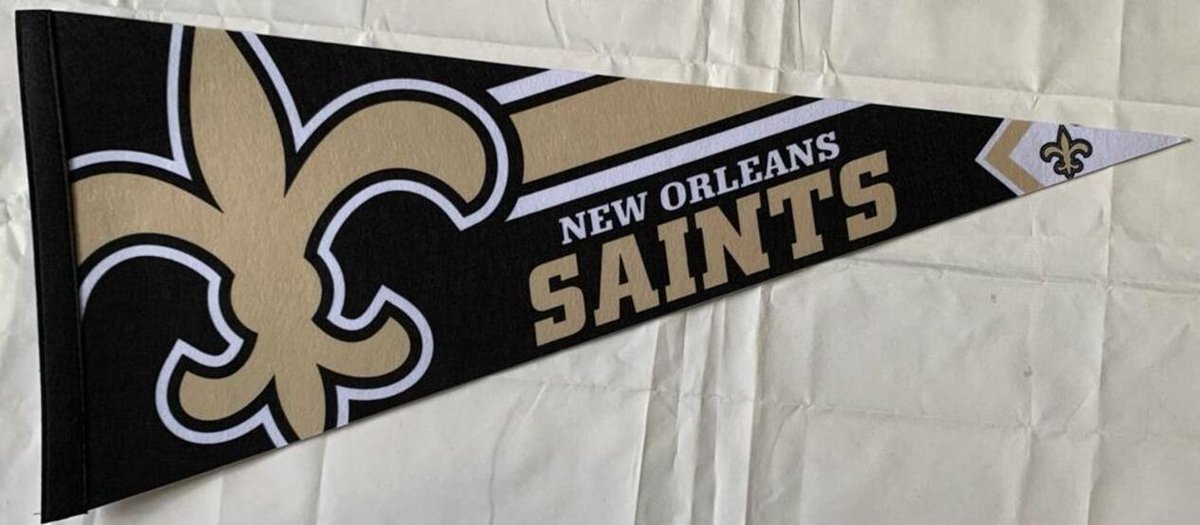   - New Orleans Saints - Drew Brees - Alvin Kamara - NFL - Vaantje - American Football - Sportvaantje - Pennant -   - Vlag - 31 x 72 cm