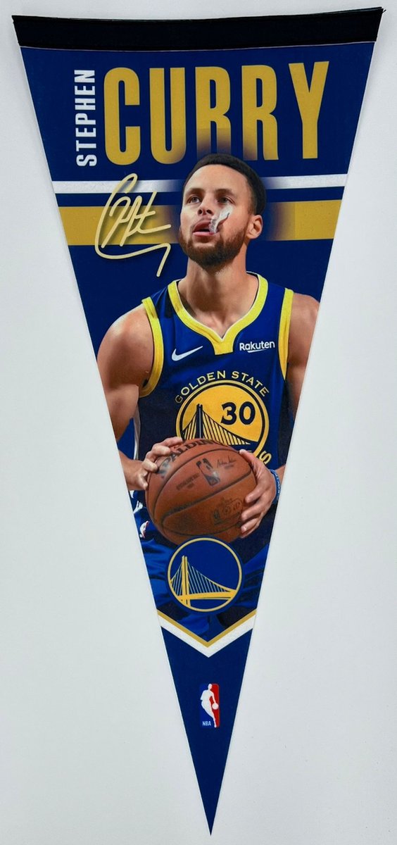   - Stephen Curry - Golden State Warriors - NBA - Vaantje - Basketball - Sportvaantje - Pennant -   - Vlag - Geel/Blauw/Goud - 31 x 72 cm - Curry - Under Armour