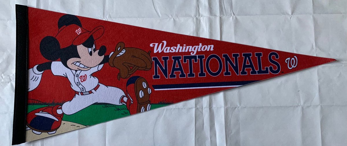   - Washington Nationals - Mickey Mouse - 2 - MLB - Vaantje - Baseball - Honkbal - Sportvaantje - Pennant -   - Vlag - 31 x 72 cm