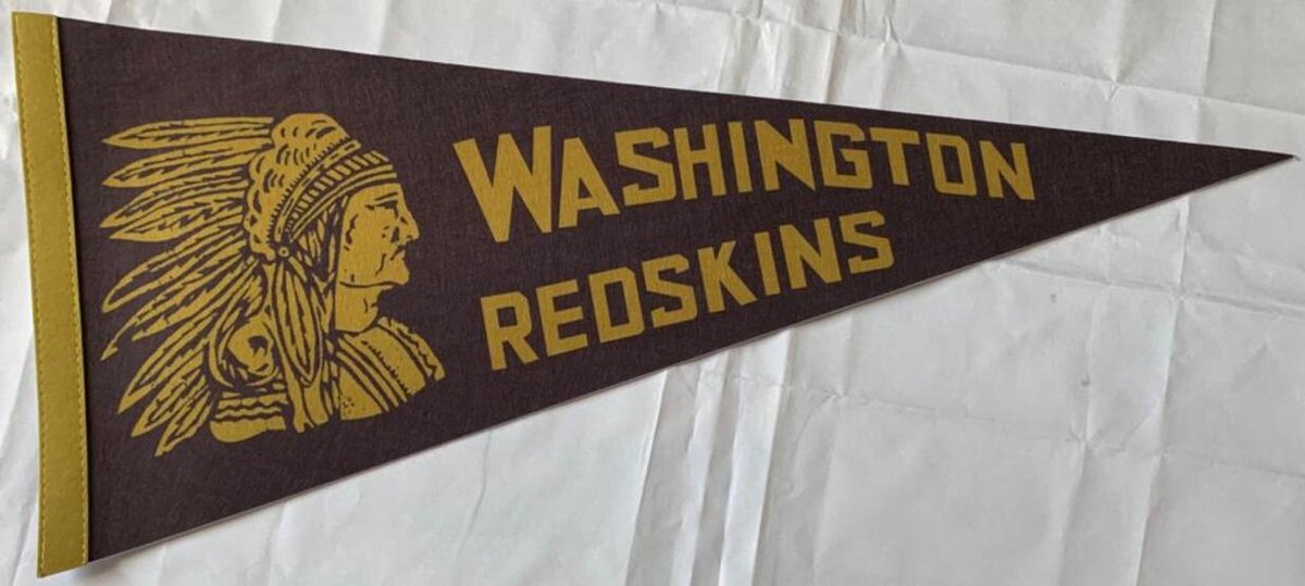   - Washington Redskins - Vintage logo - NFL - Vaantje - American Football - Sportvaantje - Pennant -   - Vlag - Rood/Geel/Wit - 31 x 72 cm