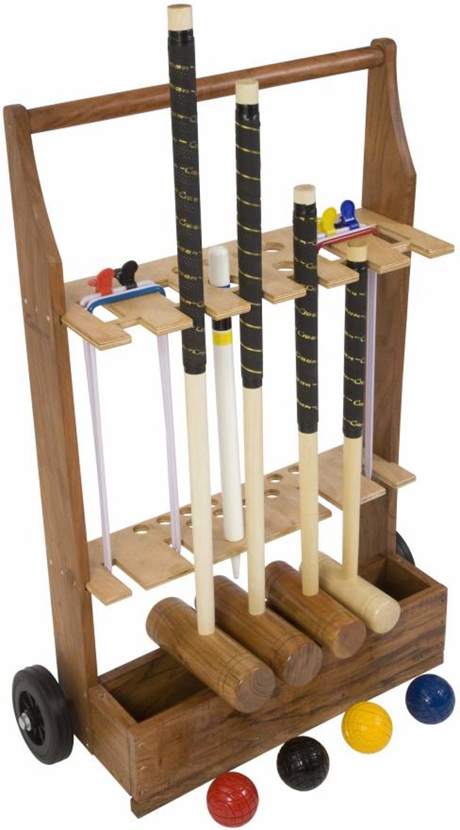 Familie Croquet set, 4-persoons-Trolley