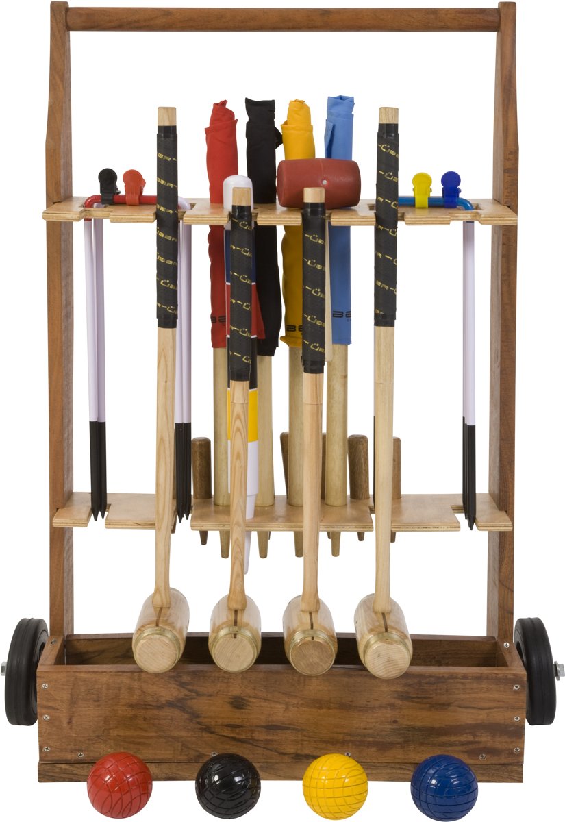 Junior Executive Croquet set, prachtige set voor de jeugd-met Trolley