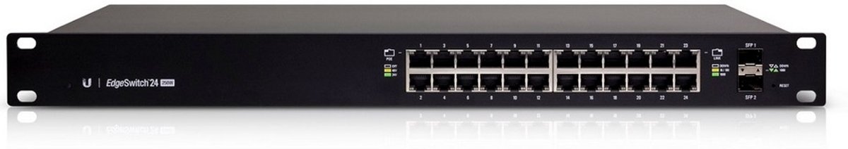 Ubiquiti Networks ES-24-500W Beheerde netwerkswitch L2/L3 Gigabit Ethernet (10/100/1000) Power over Ethernet (PoE) 1U Zwart netwerk-switch