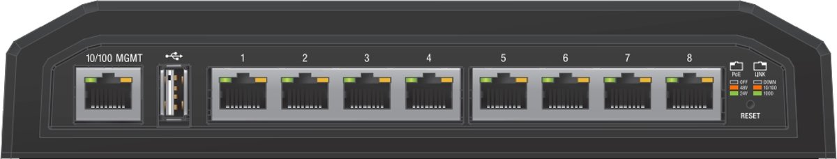 Ubiquiti Networks EdgeSwitch 8XP Managed Gigabit Ethernet (10/100/1000) Zwart Power over Ethernet (PoE)