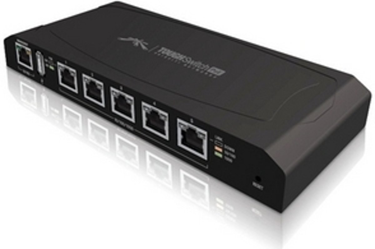 Ubiquiti Networks TS-5-POE Gigabit Ethernet (10/100/1000) Power over Ethernet (PoE) Zwart netwerk-switch