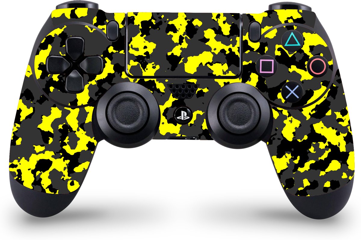 Playstation 4 Controller Skin Camo Geel- PS4 Controller Sticker