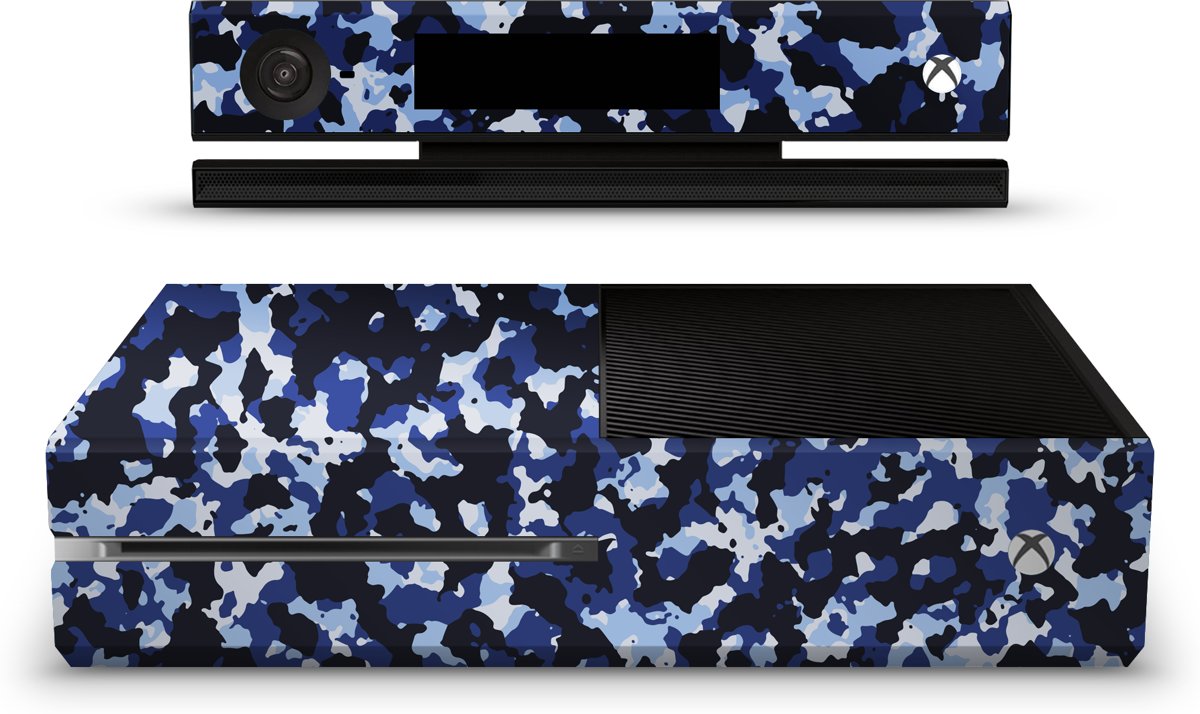 Xbox One Console Skin Camouflage Blauw