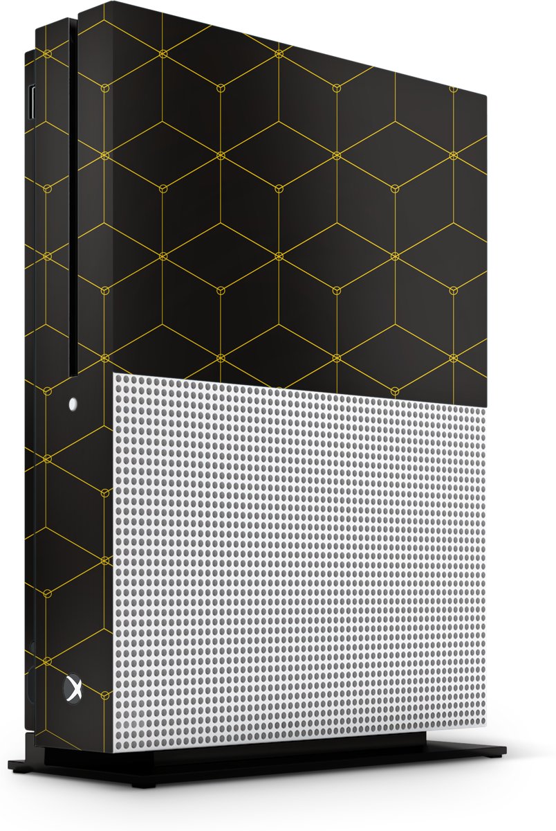 Xbox One S Console Skin Hexagon Geel