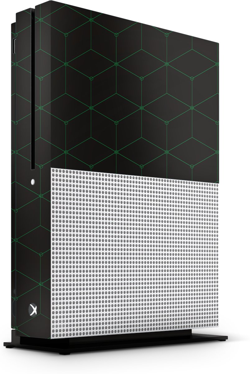 Xbox One S Console Skin Hexagon Groen