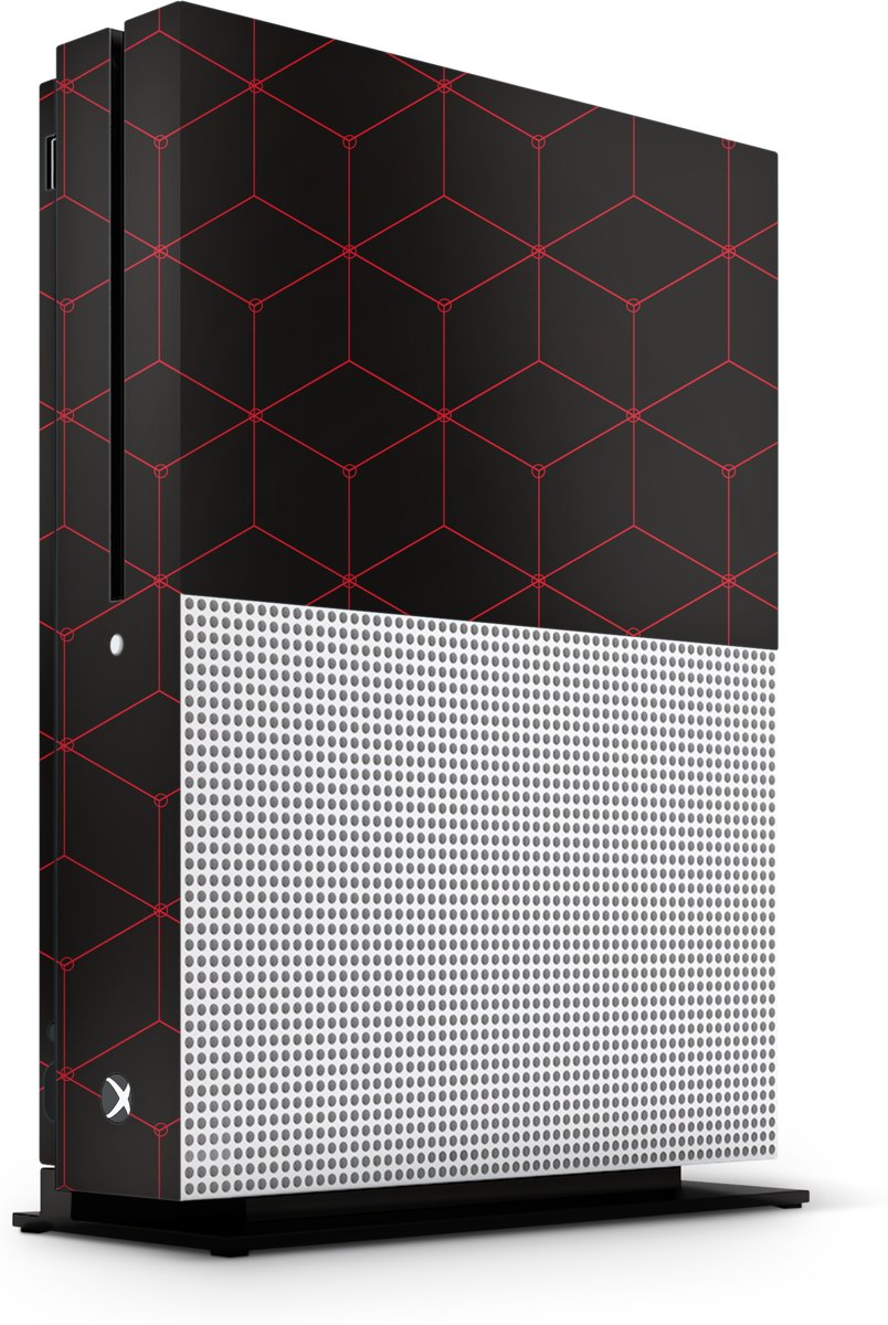 Xbox One S Console Skin Hexagon Rood