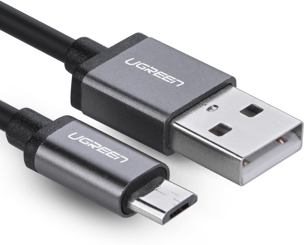 Ugreen 10826 2m Micro USB B USB A Zwart mobiele telefoonkabel