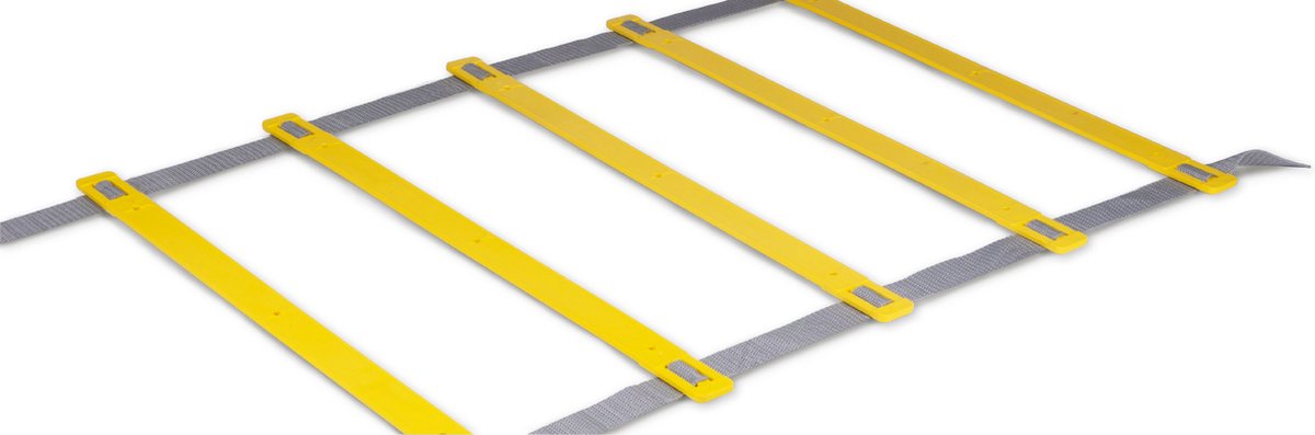 Umbro Loopladder - 4 Meter - Speed Ladder - Agility Ladder - Voetbal Trainingsmateriaal - Incl. Grondpinnen en Opbergtas - Geel