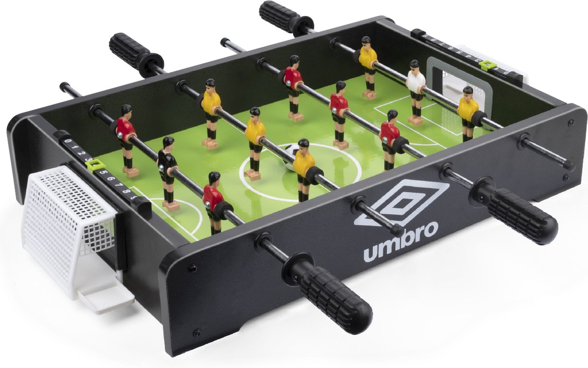     - Tafelmodel - met 12 Spelers - Incl. 2 Mini Voetballen -  spel - Zwart