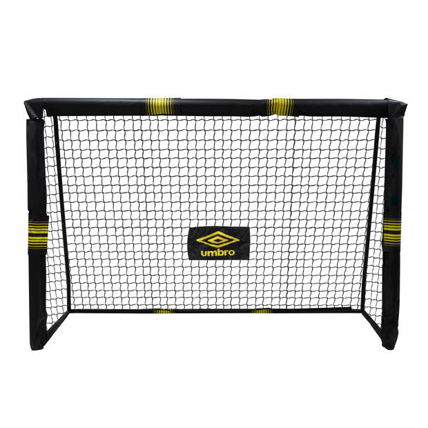 Umbro Voetbaldoel - 180 x 120 x 60cm - Voetbalgoal Groot - Metaal - Zwart/Geel