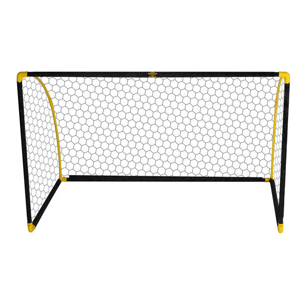 Umbro Voetbaldoel - 180 x 91 x 120cm - Voetbalgoal Opvouwbaar - Zwart/Geel