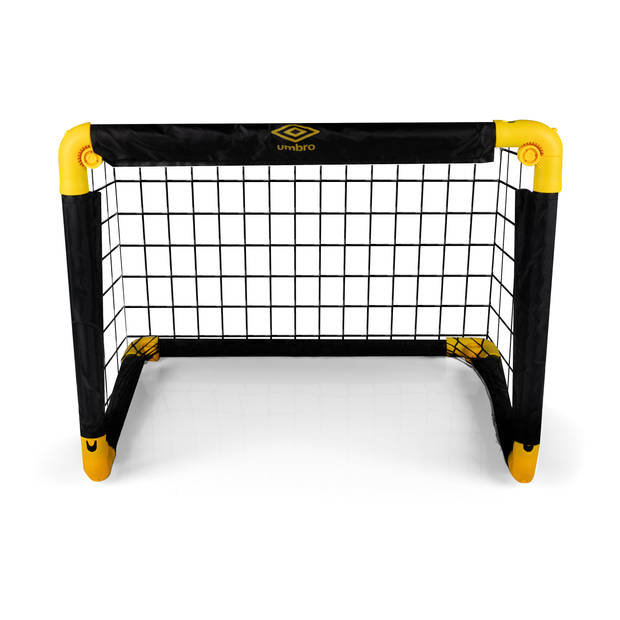 Umbro Voetbaldoel - Opvouwbare Voetbalgoal - 50 x 44 x 44cm - Zwart/Geel