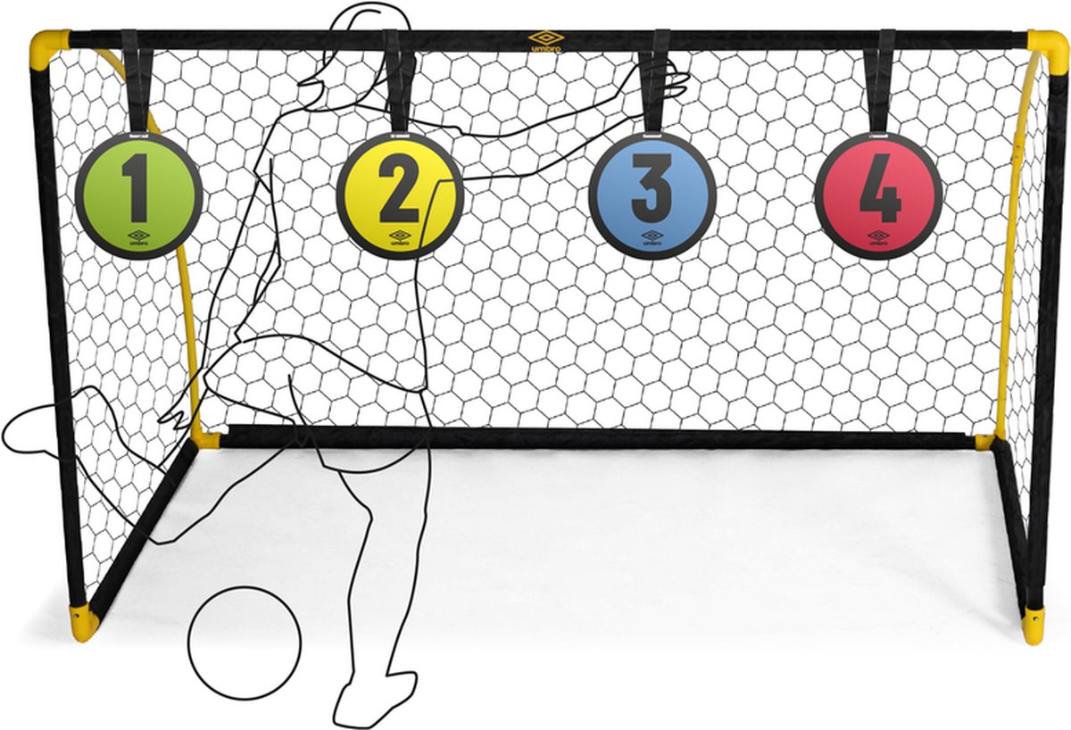  Voetbaldoelen - 4 Targets - ⌀ 21 CM - Train Nauwkeurigheid en Reactietijd - Groen/ Geel/ Blauw/ Rood