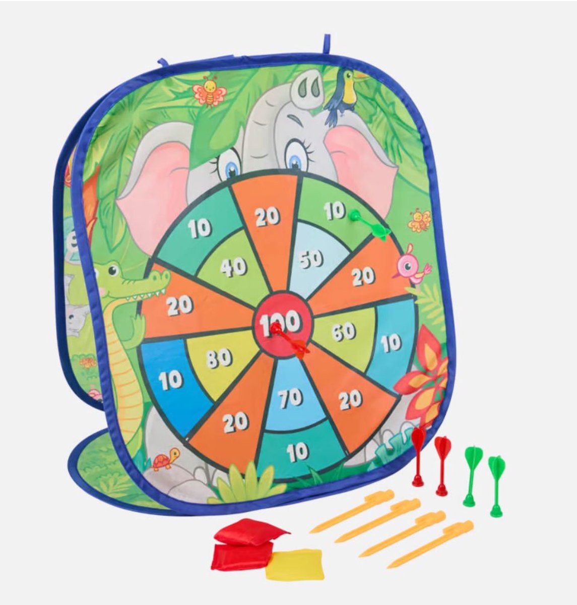 2-in-1 werpspel - 17 delig - Darten - Pittenzakjes gooien - Vanaf 3 jaar