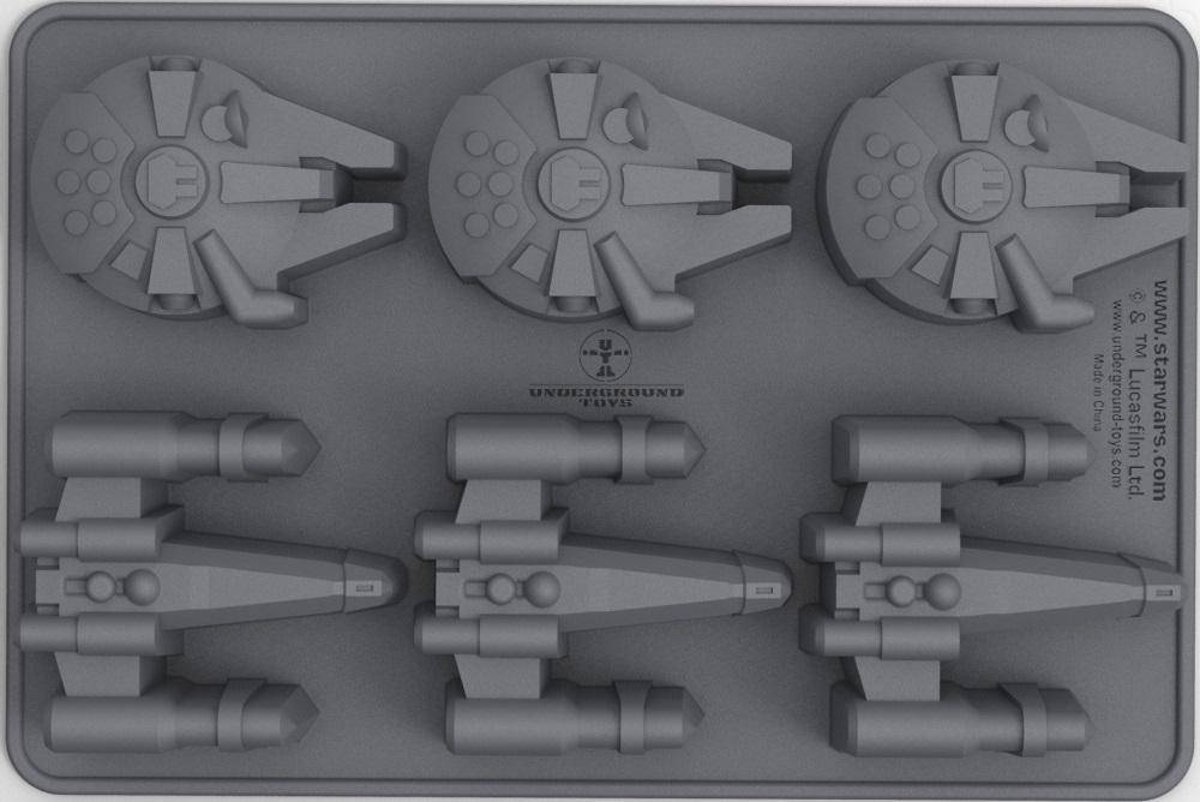 STAR WARS - Ice Cube Tray - X-Wing and Millenium Falcon